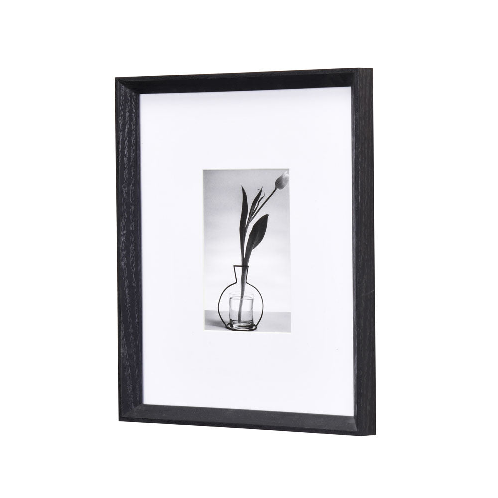 Single MDF Wall Mounted Photo Frame- Black, 4 x 6 Inch