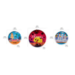 Travel City Car Metal Wall Decor Plates Set of 3 (Multicolor)