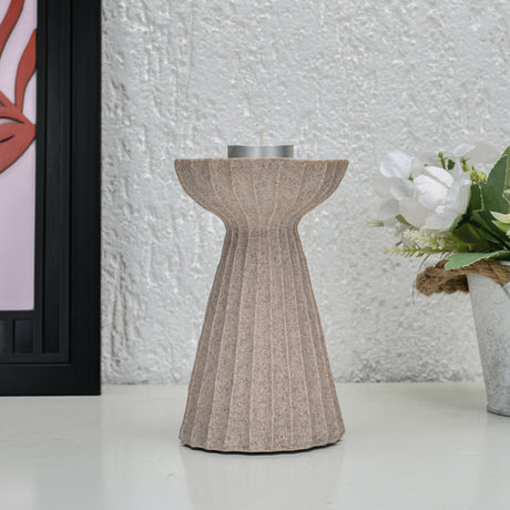 Nilkamal Ribbed Polyresin Large Candle