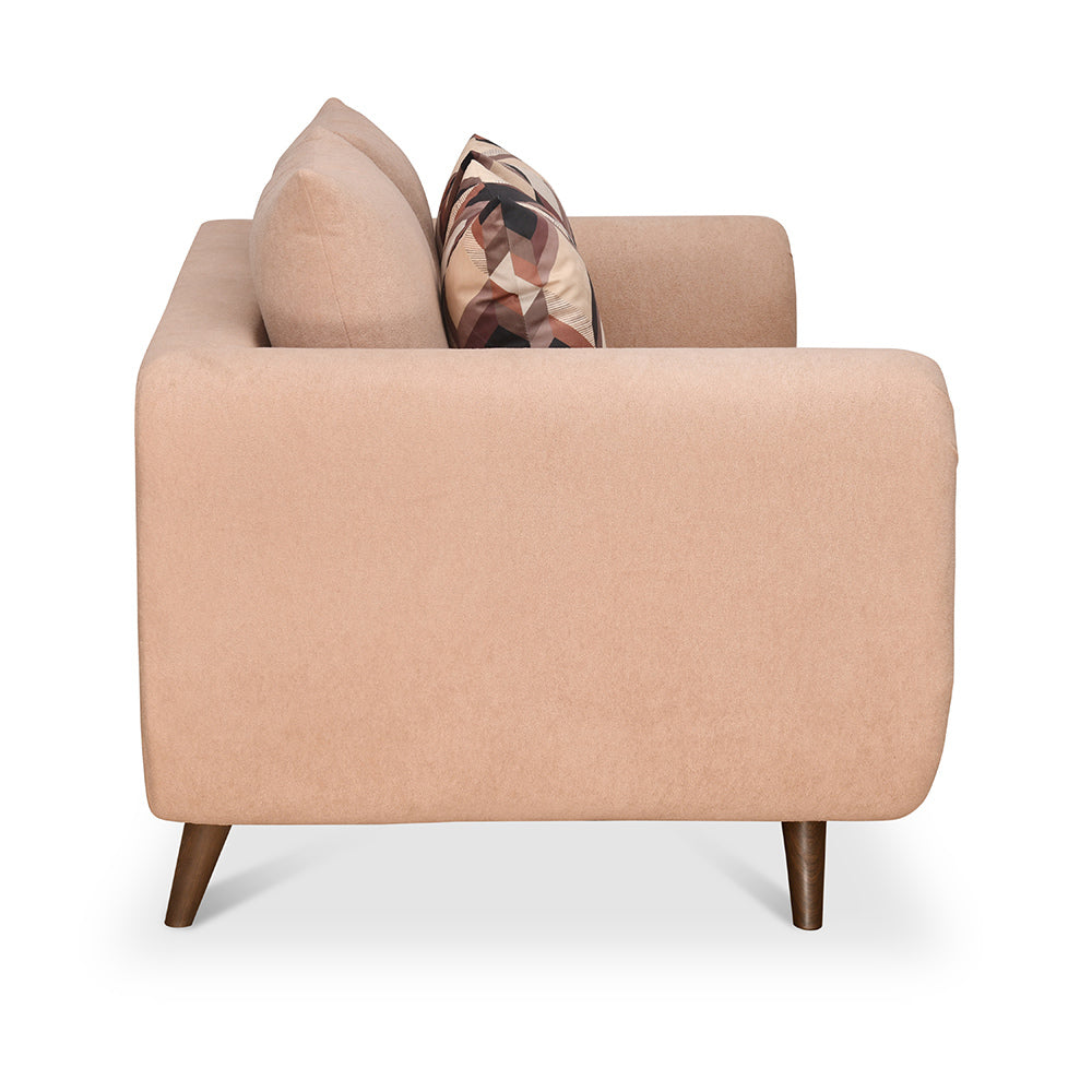 Harper 2 Seater Fabric Sofa- Peach