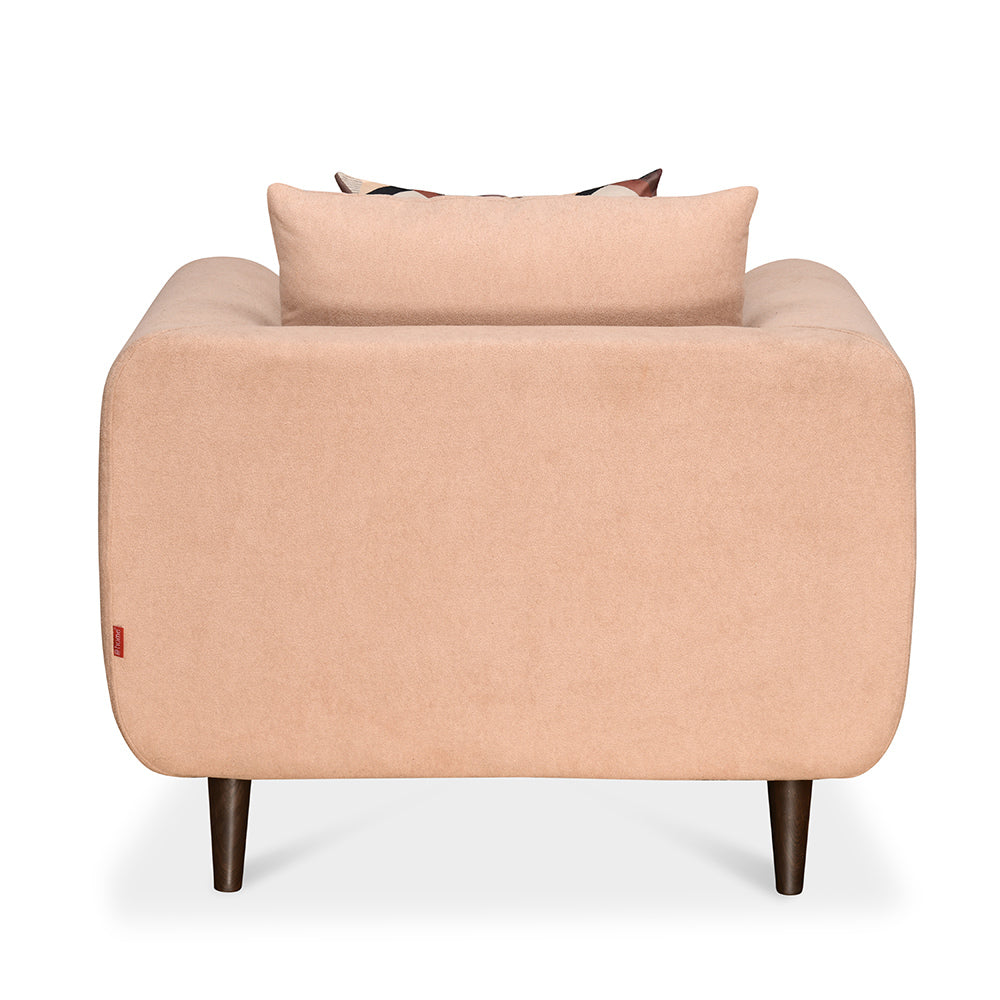 Harper 1 Seater Fabric Sofa- Peach