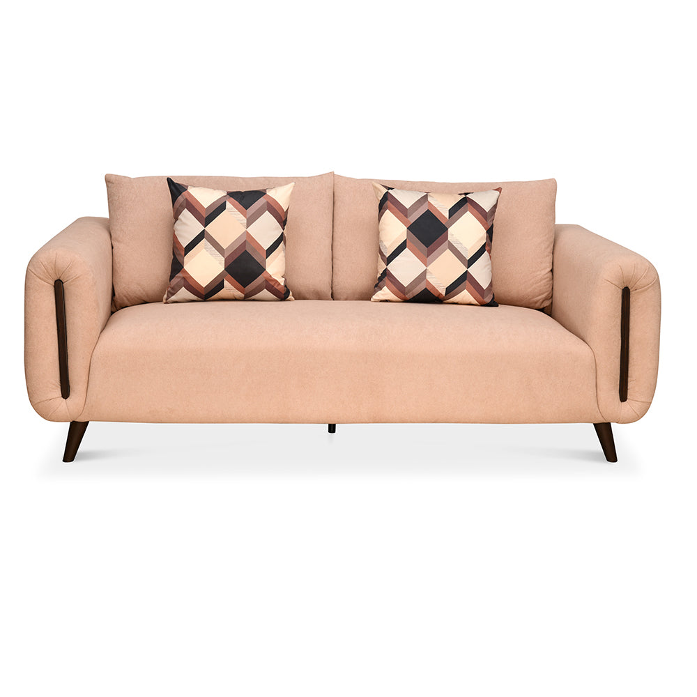Harper 3 Seater Fabric Sofa- Peach