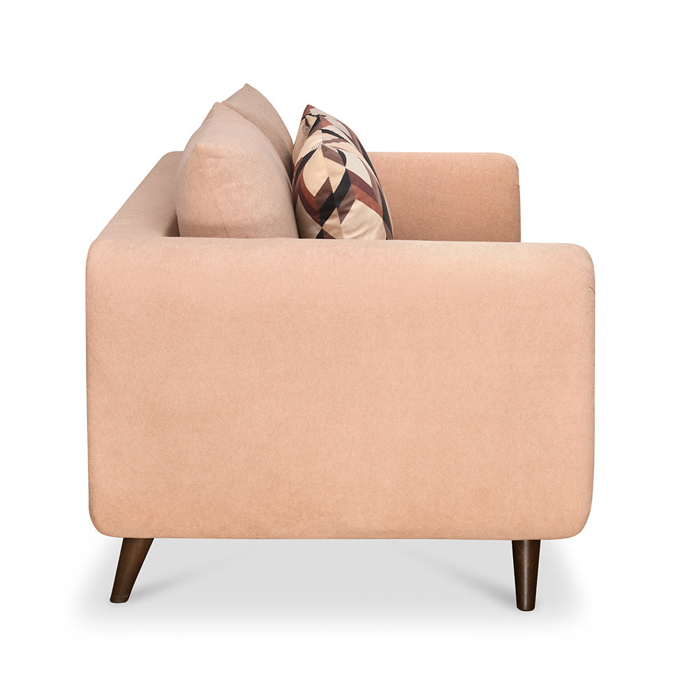 Harper 3 Seater Fabric Sofa- Peach