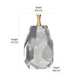 Decorative Crystal Pear Showpiece- Gold