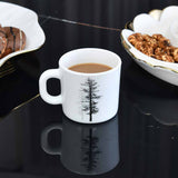 Nilkamal Arias by Lara Dutta Winter Forest Coffee Mugs Set of 6 (180 ml, White)