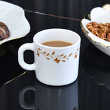 Nilkamal Arias by Lara Dutta Autumn Grace Coffee Mugs Set of 6 (180 ml, White)