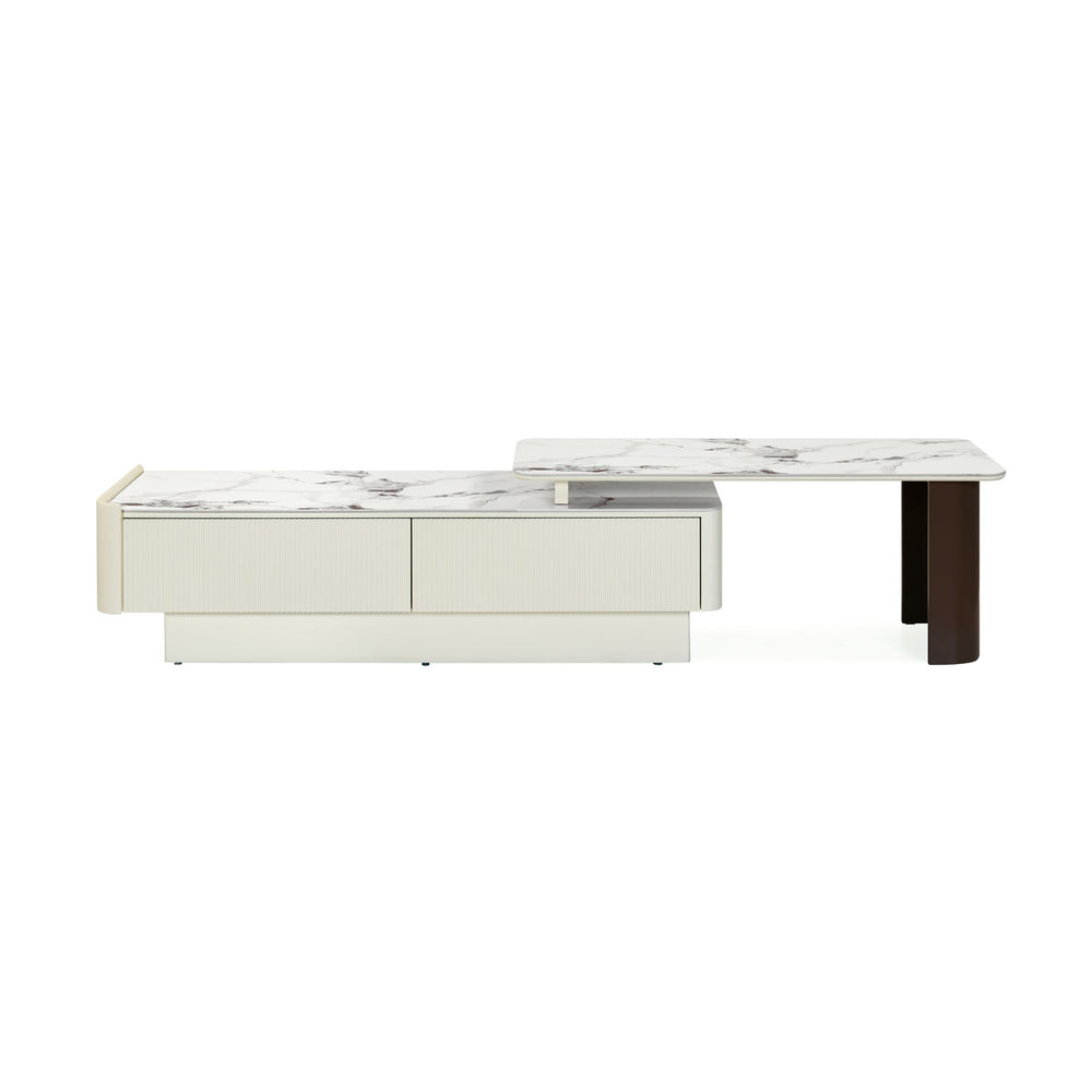 Glossa Low Height Unit (White & Grey)