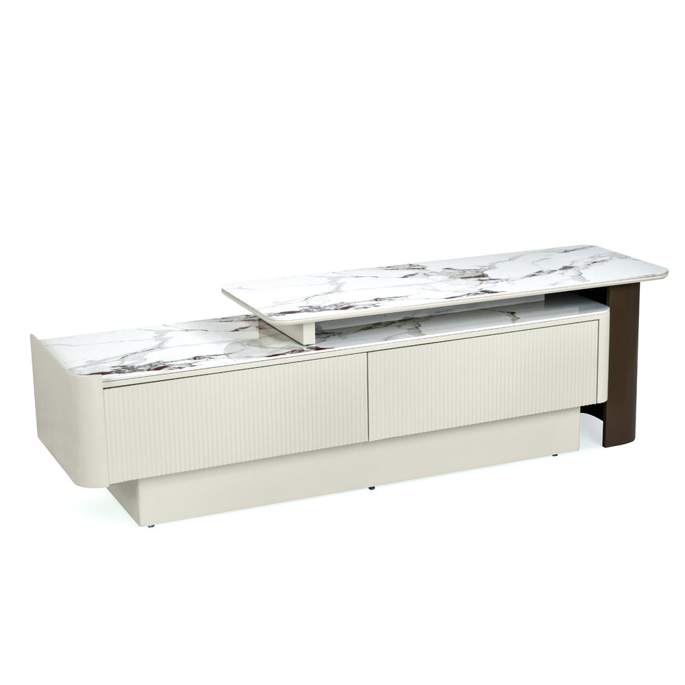 Glossa Low Height Unit (White & Grey)