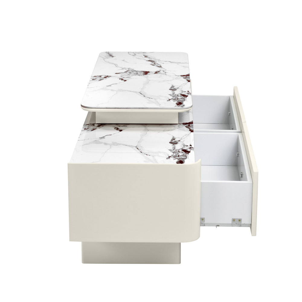 Glossa Low Height Unit (White & Grey)