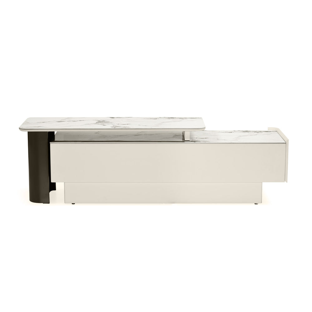 Glossa Low Height Unit (White & Grey)