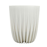 Semi Fluted Design Polypropylene Bucket Planter (Cream)