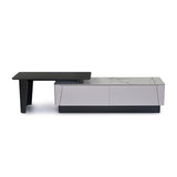 Kairos Low Height Unit (White & Dark Walnut)