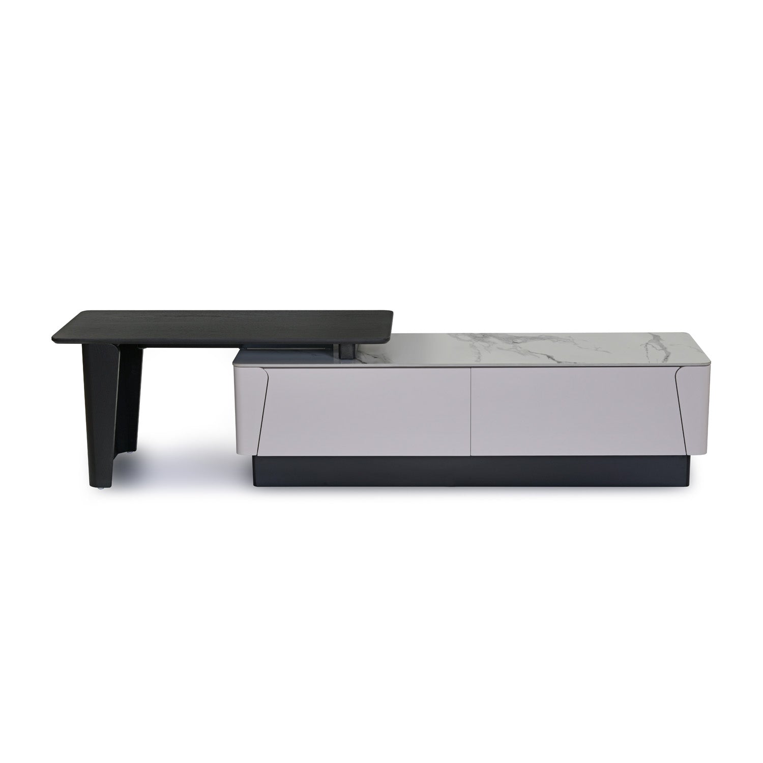 Kairos Low Height Unit (White & Dark Walnut)