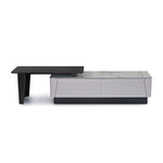 Kairos Low Height Unit (White & Dark Walnut)