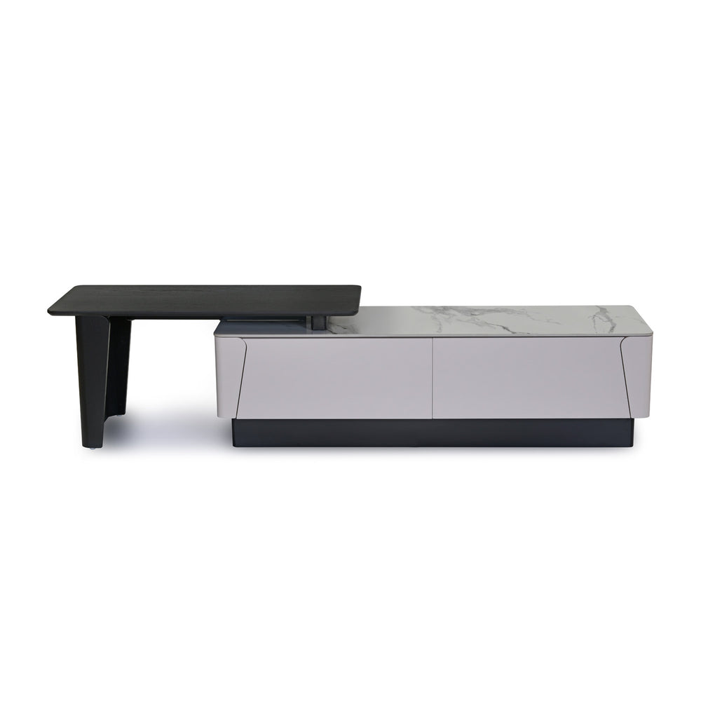 Kairos Low Height Unit (White & Dark Walnut)