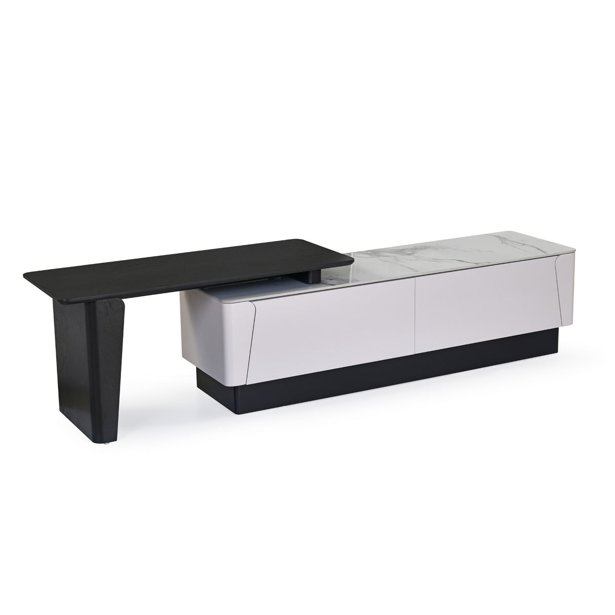 Kairos Low Height Unit (White & Dark Walnut)