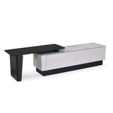 Kairos Low Height Unit (White & Dark Walnut)