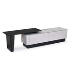 Kairos Low Height Unit (White & Dark Walnut)