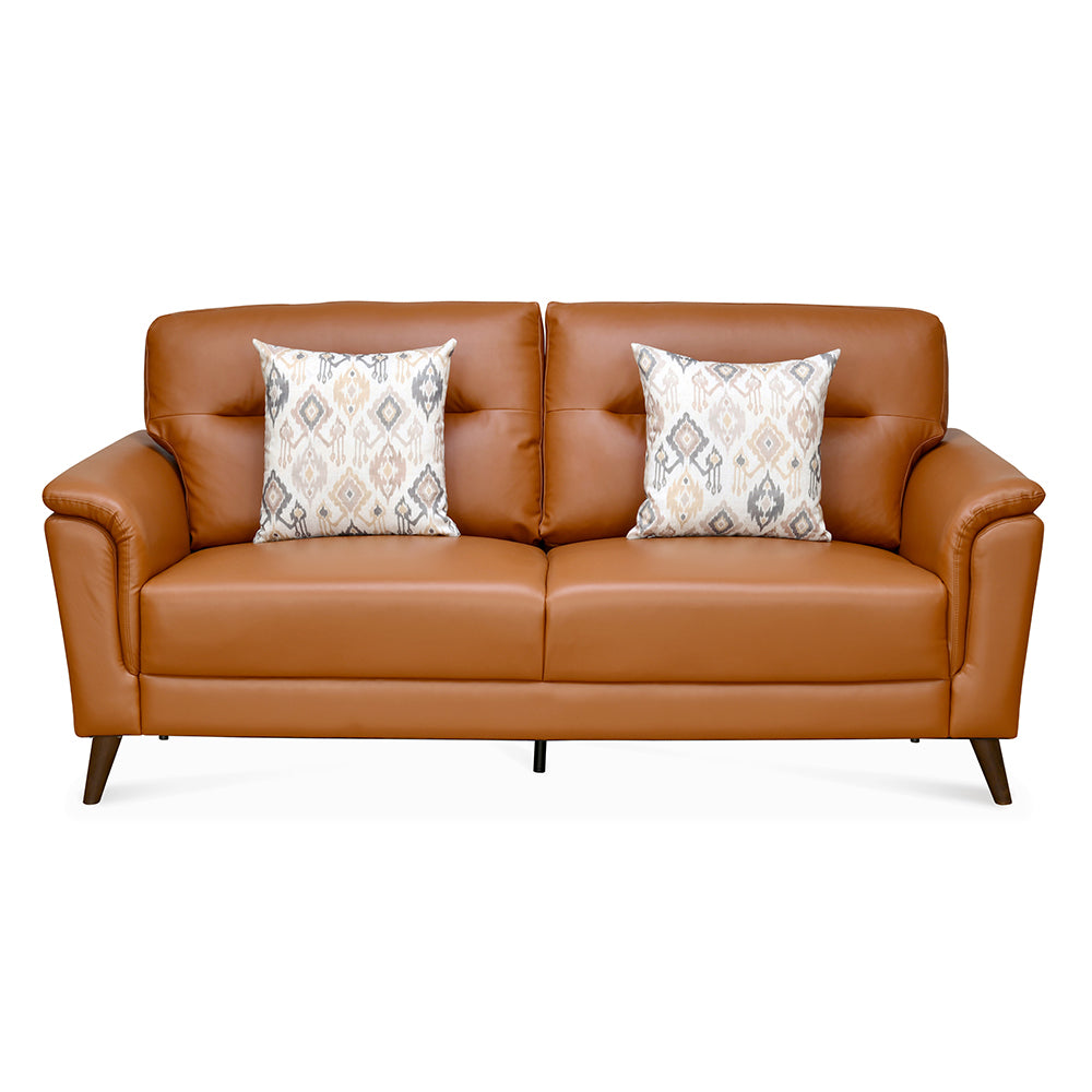 Aiden 3 Seater Fabric Sofa- Tan