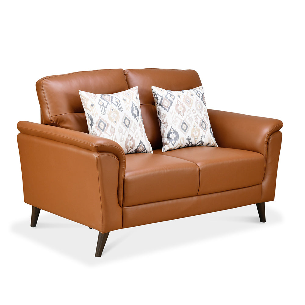 Aiden 2 Seater Fabric Sofa- Tan