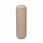 Decorative Metal Tumbler Floor Vase- Beige