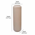 Decorative Metal Tumbler Floor Vase- Beige
