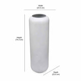 Decorative Metal Tumbler Floor Vase- White