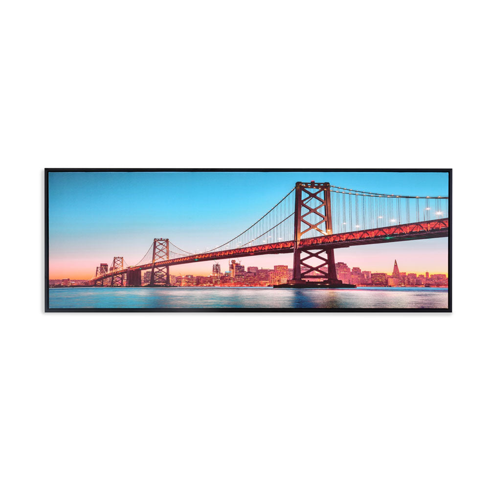 Golden Gate Bridge Canvas Wall Painting (Red & Blue) – Nilkamal Homes