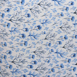 Floral Cotton 16" x 16" Filled Cushion (Blue)
