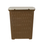 Laundry Basket 35L Plastic- Brown and Cream