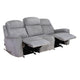 Favian 3 Seater Recliner Sofa With Dropdown Console- Grey