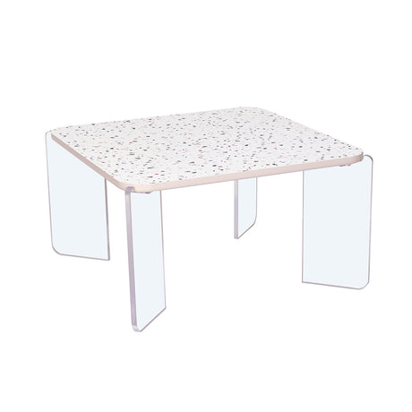 Maisy Acrylic Base Coffee Table (Cream)