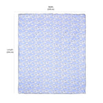 Floral Printed Cotton Double Bed Dohar (Blue)