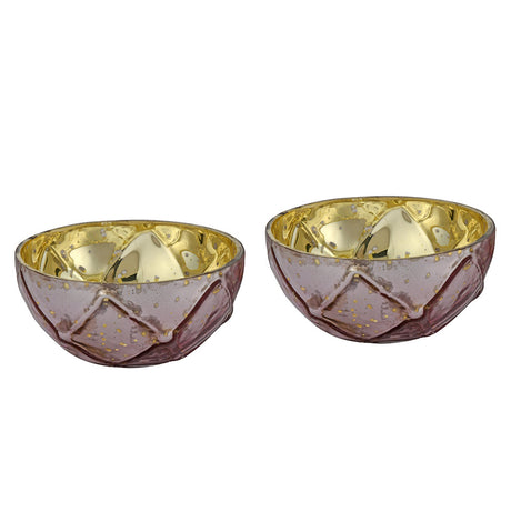 Decorative Votive Candle Holder Set of 2- Pink