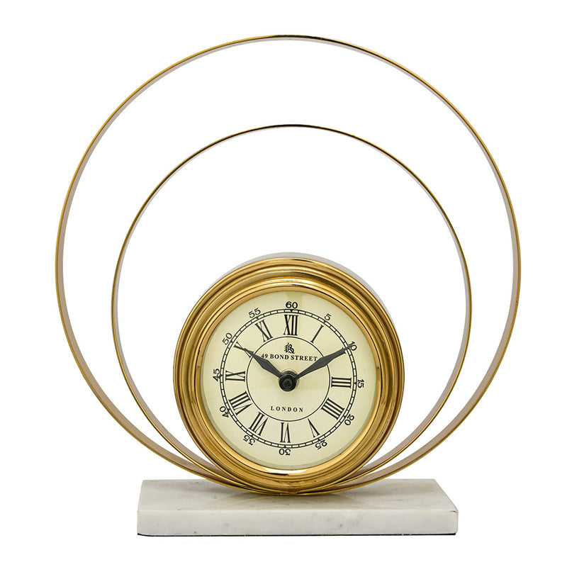 Buy Quality Dual Round Table Clock (Gold) Online in India | Nilkamal Homes