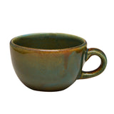 Glaze Cup & Saucer Set- Moss Green