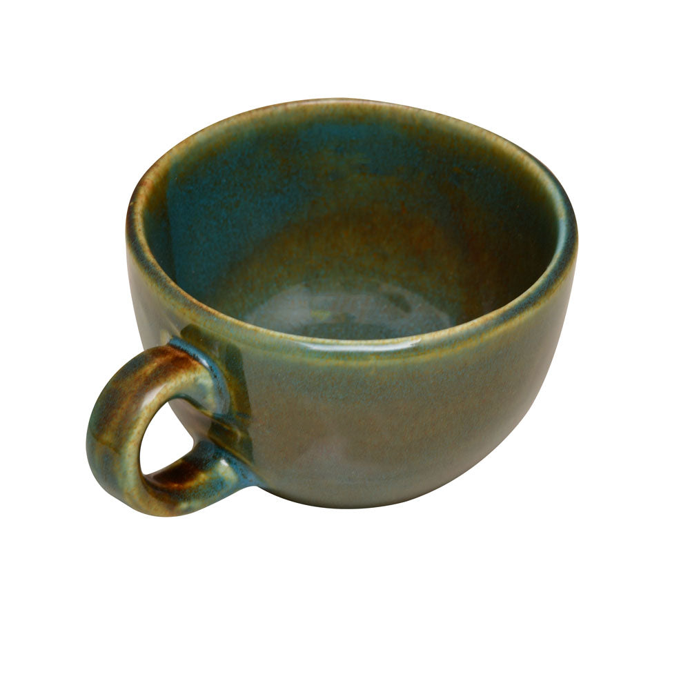 Glaze Cup & Saucer Set- Moss Green