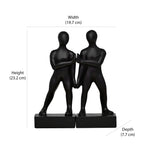 Muscular Men Polyresin Bookend Set of 2 (Black)
