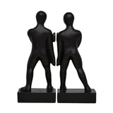 Muscular Men Polyresin Bookend Set of 2 (Black)