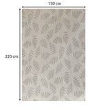 Ammara Leaf Design Polyester Single Bedsheet with 1 Pillow Cover- Beige
