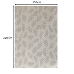 Ammara Leaf Design Polyester Single Bedsheet with 1 Pillow Cover- Beige