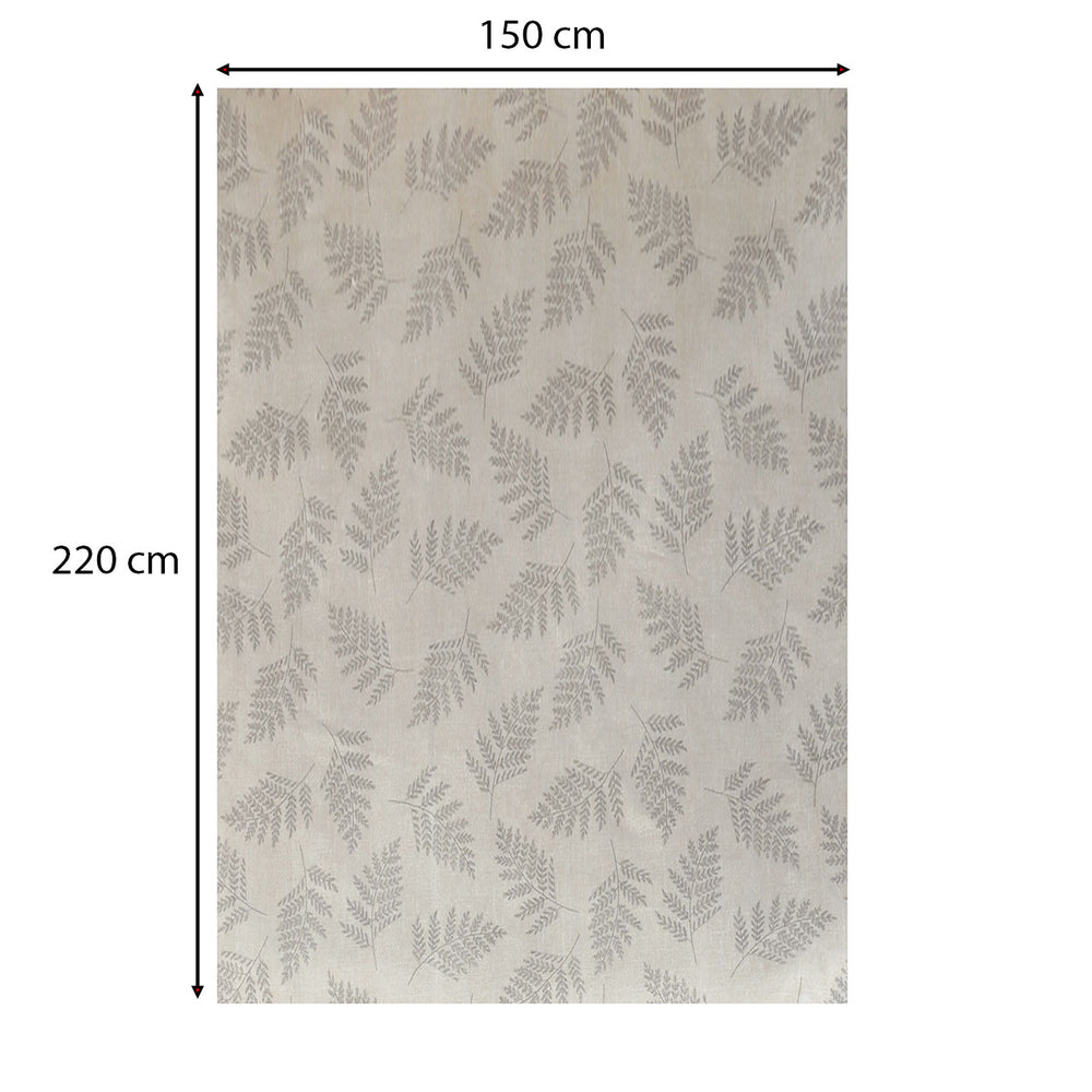 Ammara Leaf Design Polyester Single Bedsheet with 1 Pillow Cover- Beige