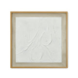 Abstract Texture Canvas Wall Painting (White & Beige)