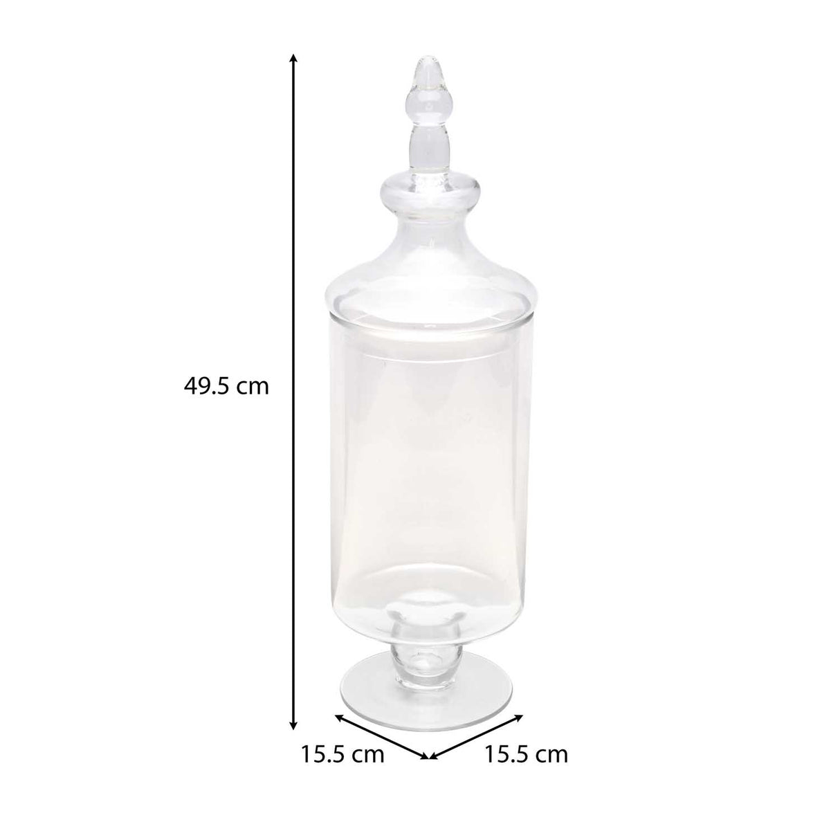 Decorative Glass Multipurpose Vase Jar Small- Transparent