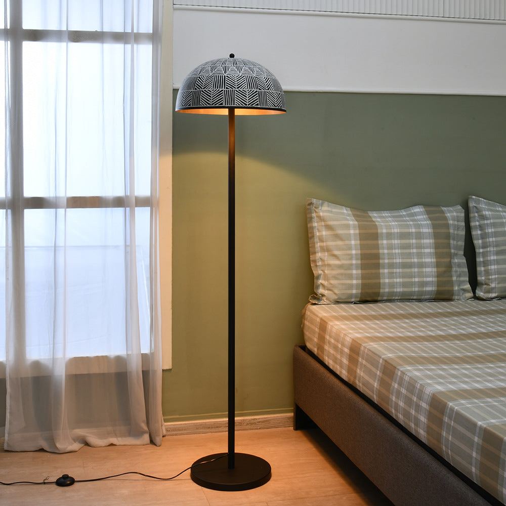 Nilkamal Calathus Dome Metal Floor Lamp 160 cm (Black & White)