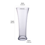Decorative Squeezed Glass Vase Large- Transparent