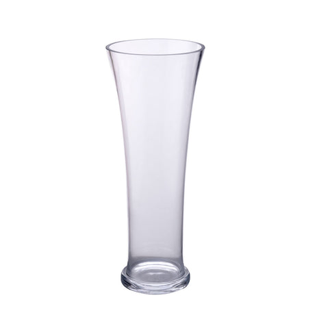 Decorative Squeezed Glass Vase Large- Transparent