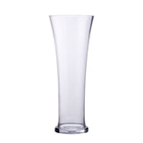 Decorative Squeezed Glass Vase Large- Transparent