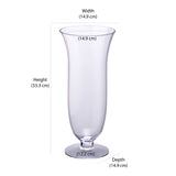 Decorative Hurricane Glass Vase Large- Transparent