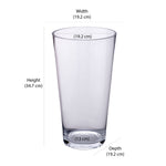 Decorative Tapered Glass Vase Small- Transparent